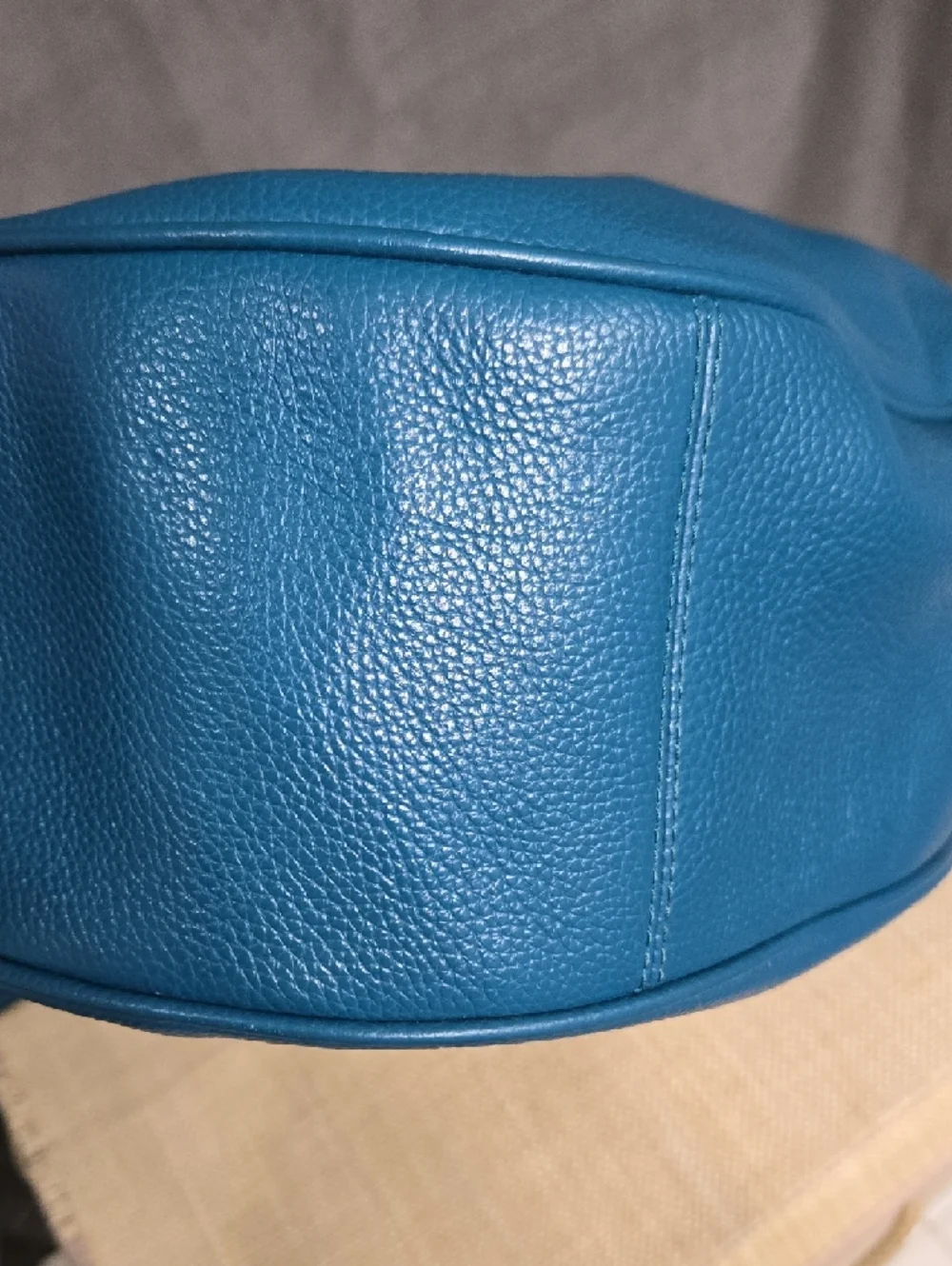 Coach Teal Blue Leather Shoulder Bag